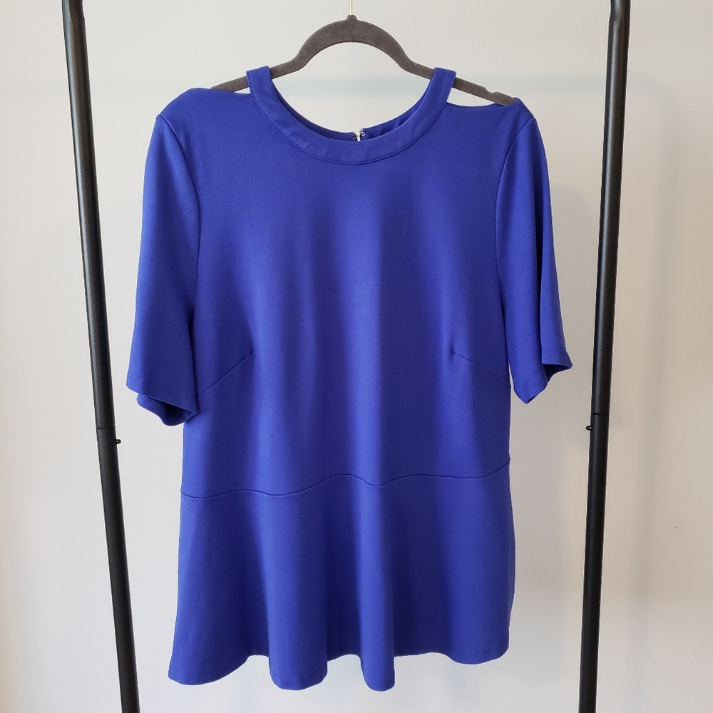 Cobalt Blue Short Sleeve Blouse